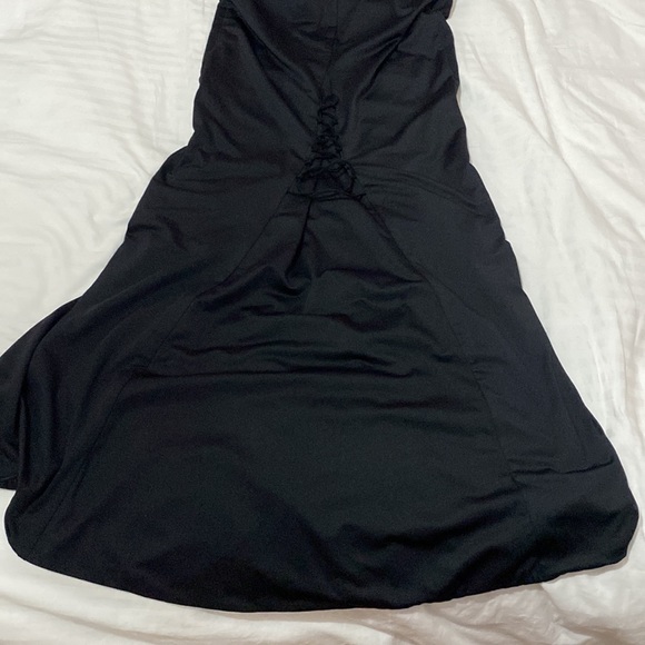 Y2K asymmetrical black maxi skirt - Picture 2 of 3